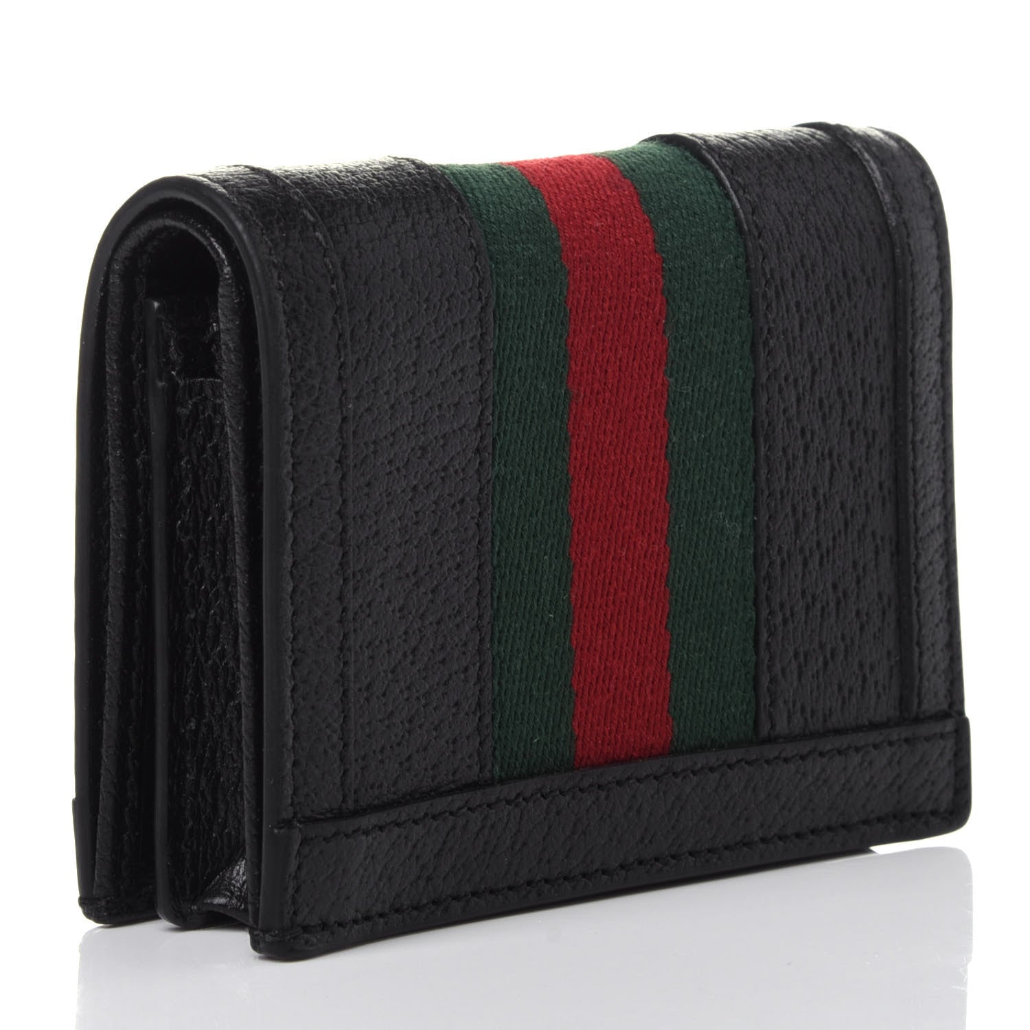Gucci Calfskin Web Ophidia Card Case Black 3 of 11