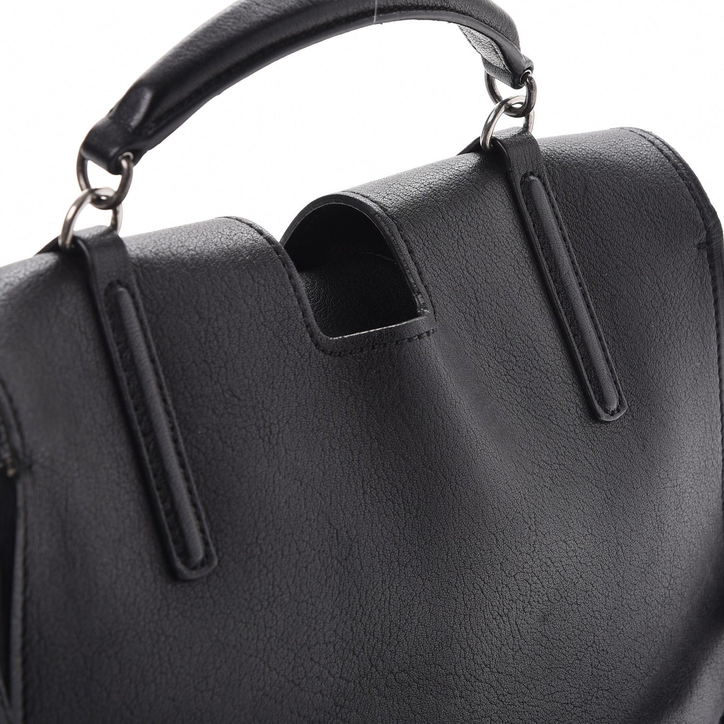 Lambskin Large Charlotte Messenger Bag Black