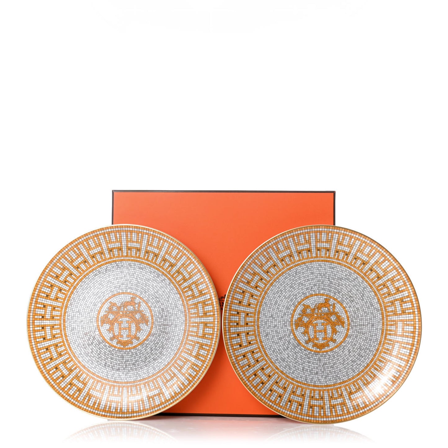 Porcelain Mosaique au 24 Dessert Plate Set of 2