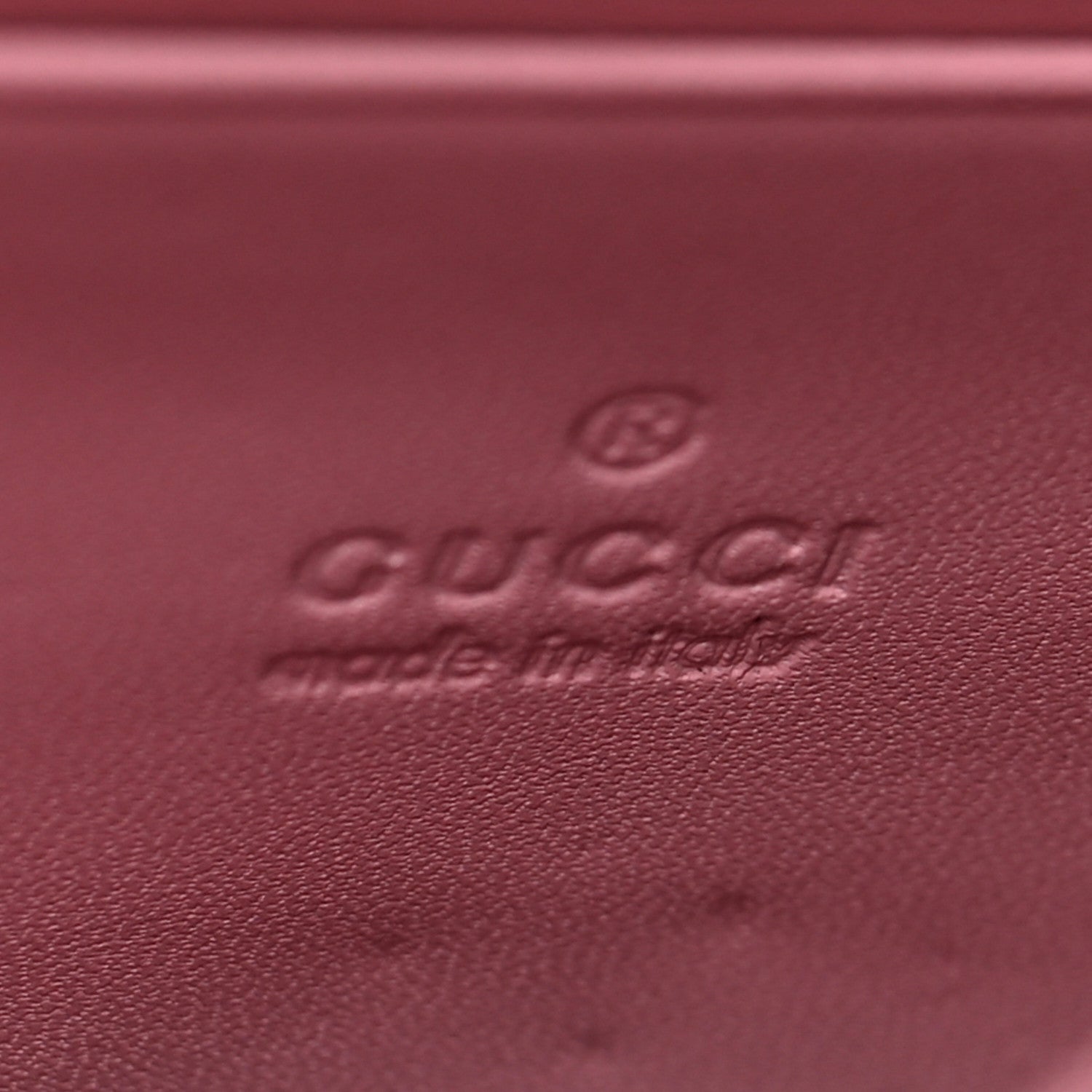 Gucci Guccissima Icon Chain Wallet Carmine Rose 6 of 8