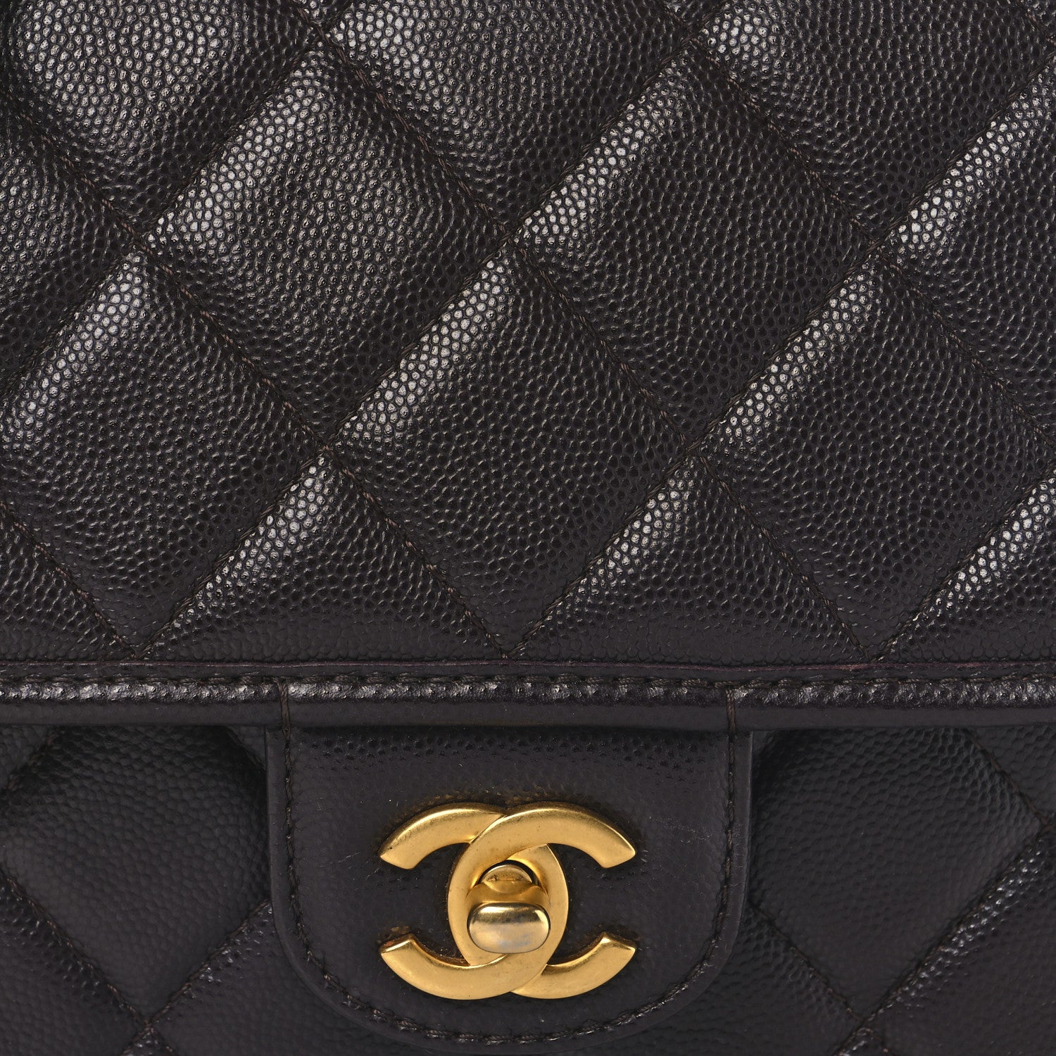 Chanel Caviar School Memory Mini Top Handle Flap  Burgundy 8 of 10