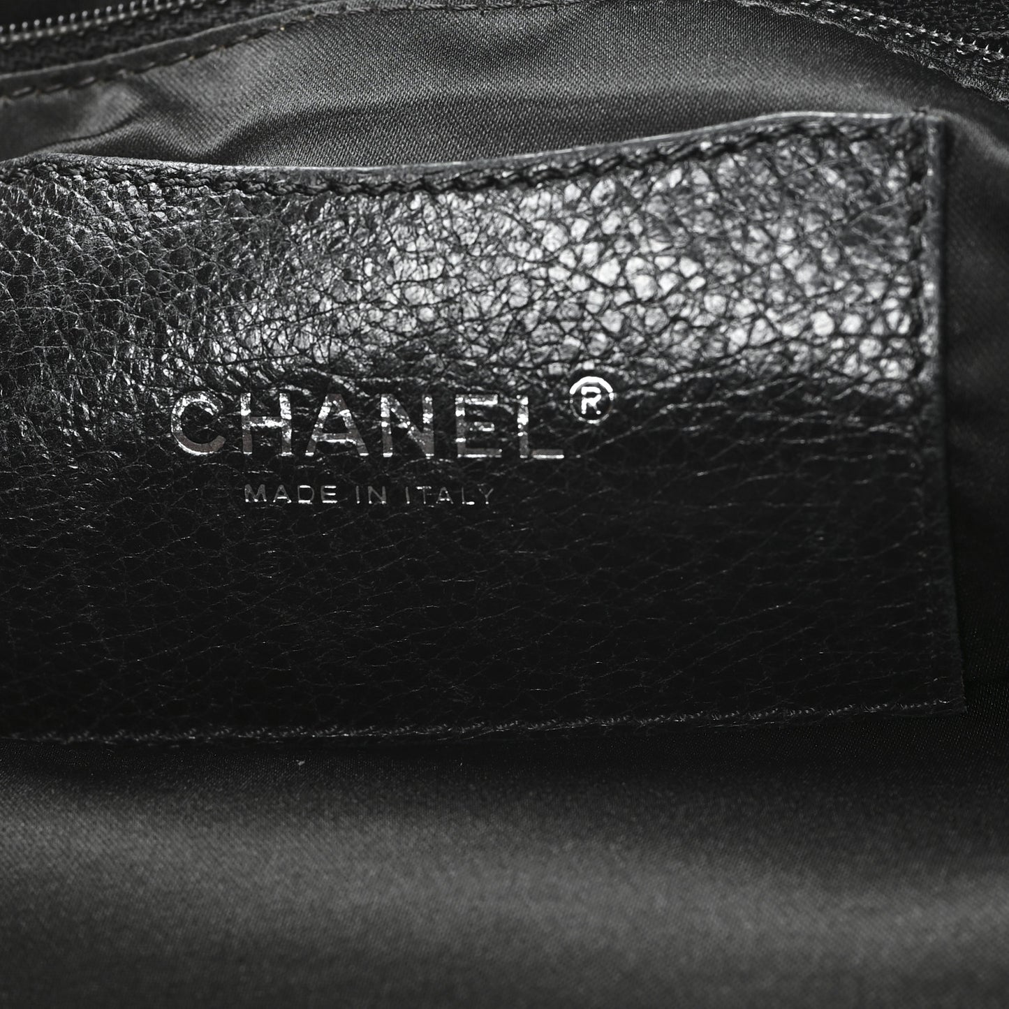 Glazed Calfskin Large On The Road Tote Black