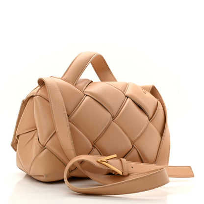Bottega Veneta Nappa Intreccio Padded Top Handle Shoulder Bag Almond 2 of 17