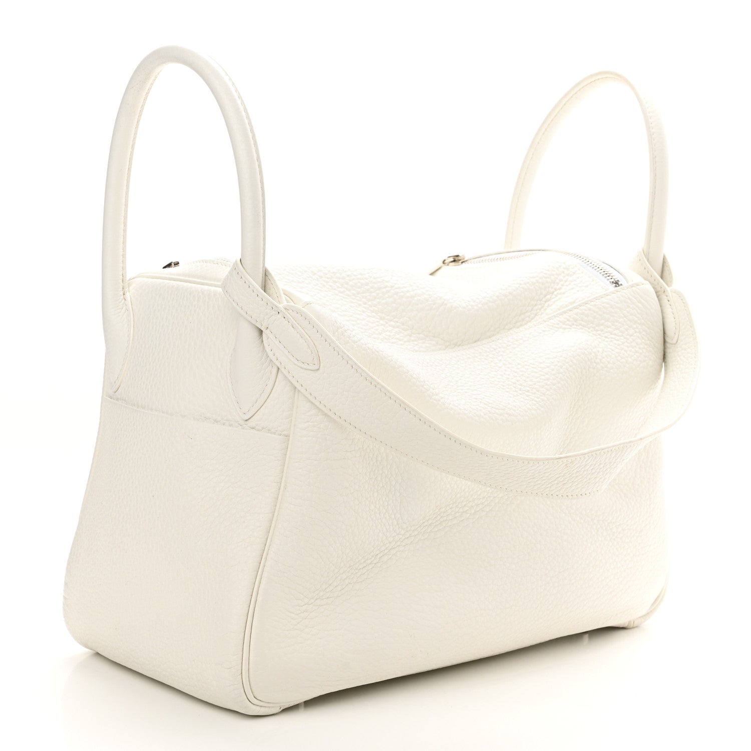 Hermes Taurillon Clemence Lindy 30 White 3 of 13