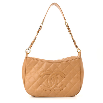 Chanel Caviar Quilted Timeless CC Shoulder Bag Beige 1 of 13