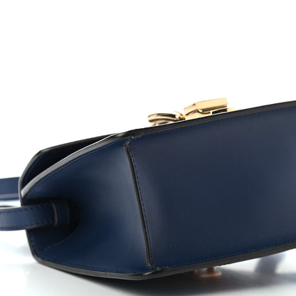 Gucci Vitello Fontanella Web Mini Sylvie Top Handle Bag Blue Agata 8 of 9