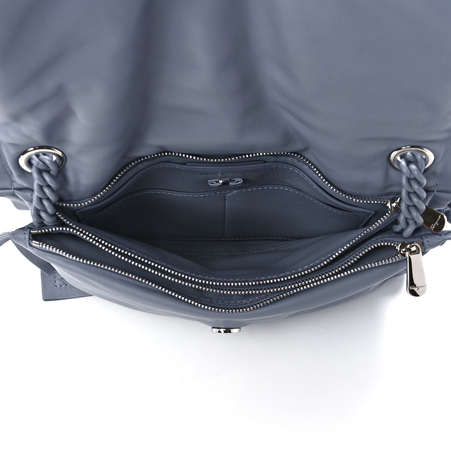 Calfskin Small Viva Bow Shoulder Bag Blue