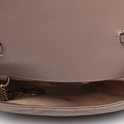 Gucci Calfskin Matelasse Super Mini GG Marmont Shoulder Bag Porcelain Rose 4 of 8