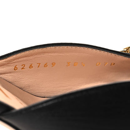Gucci Malaga Kid Chain Sylvie Mules 38.5 Black 7 of 9