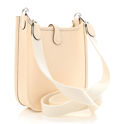Hermes Taurillon Clemence Amazone Evelyne TPM Nata Craie 3 of 11