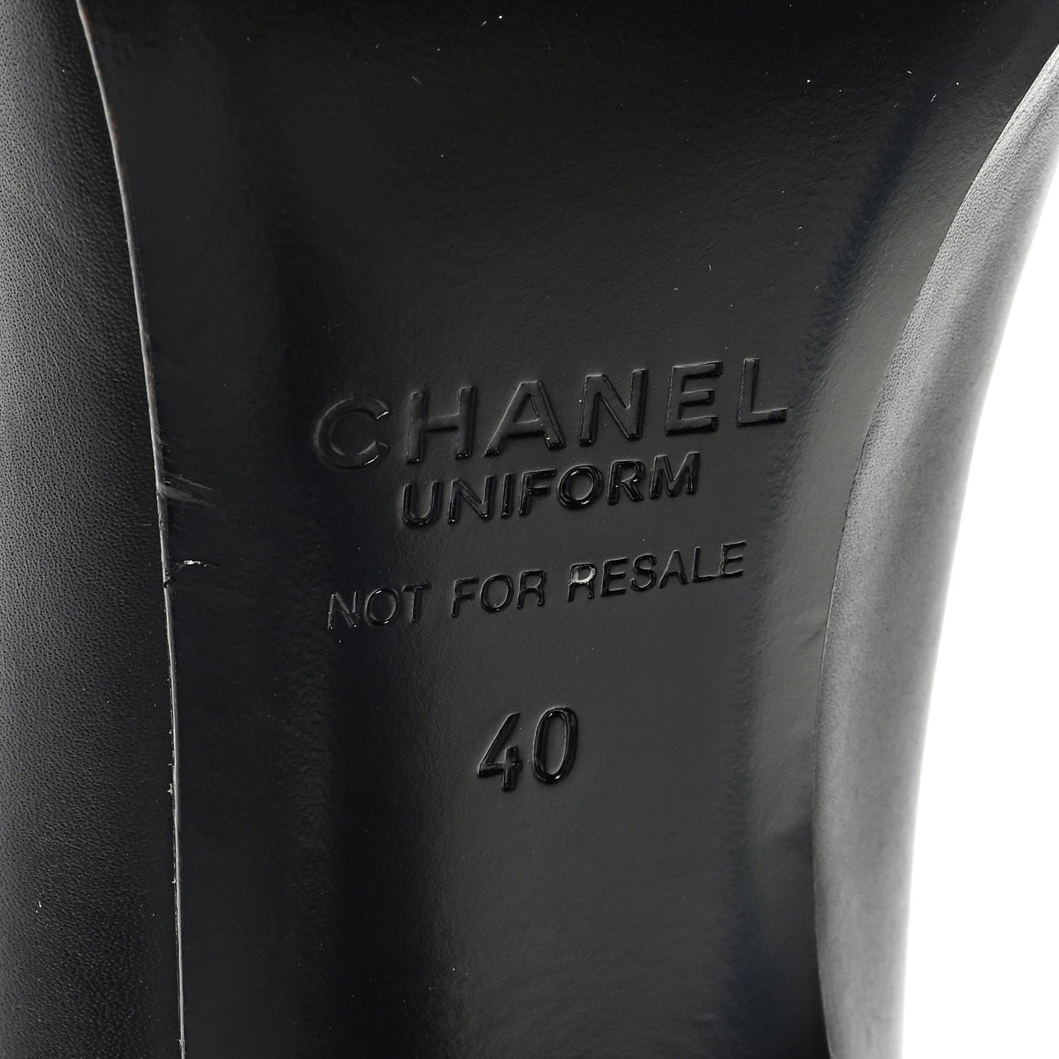 Chanel Lambskin Grosgrain Cap Toe CC Pumps 40 Black 6 of 8