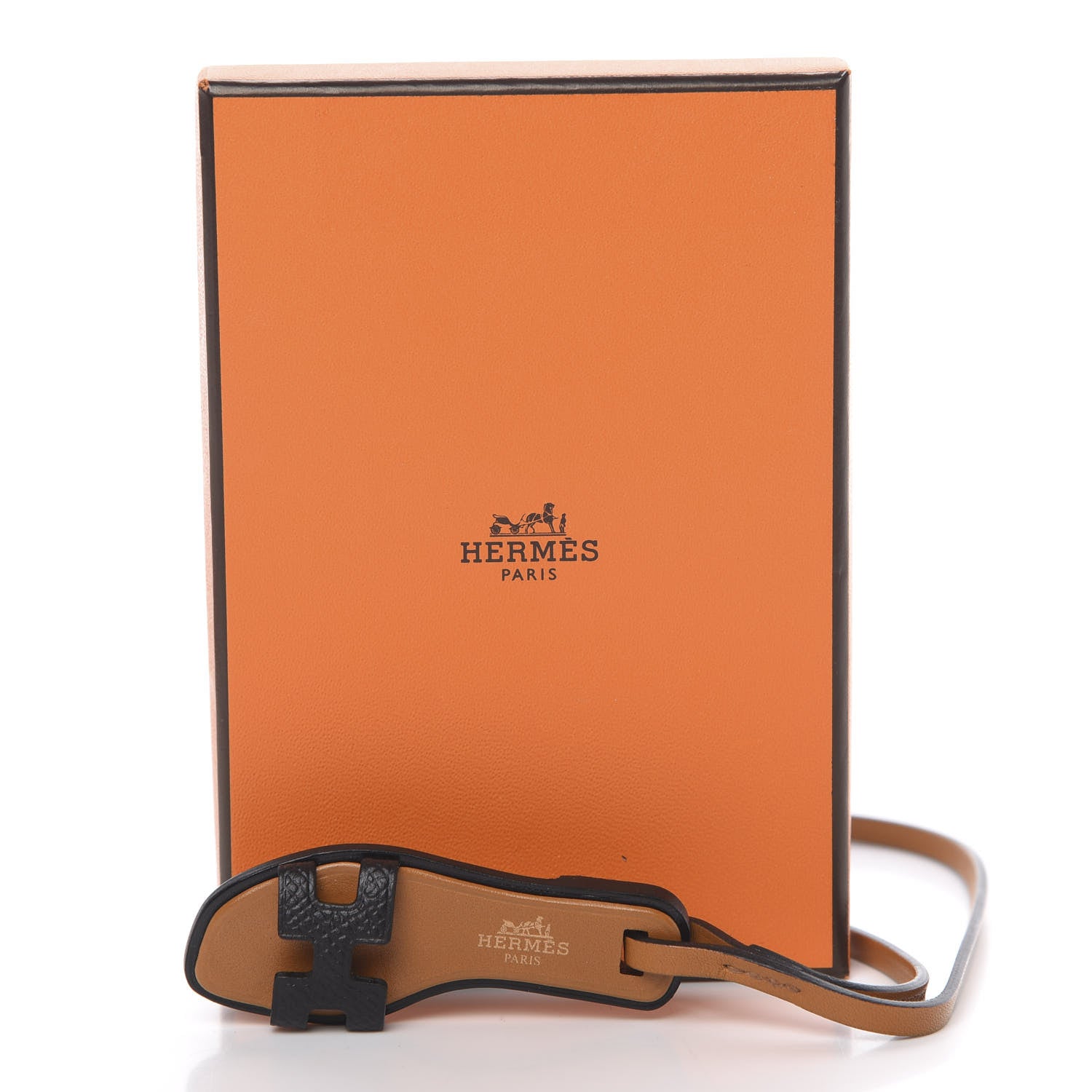 Hermes Epsom Oran Nano Sandal Bag Charm Black 5 of 5