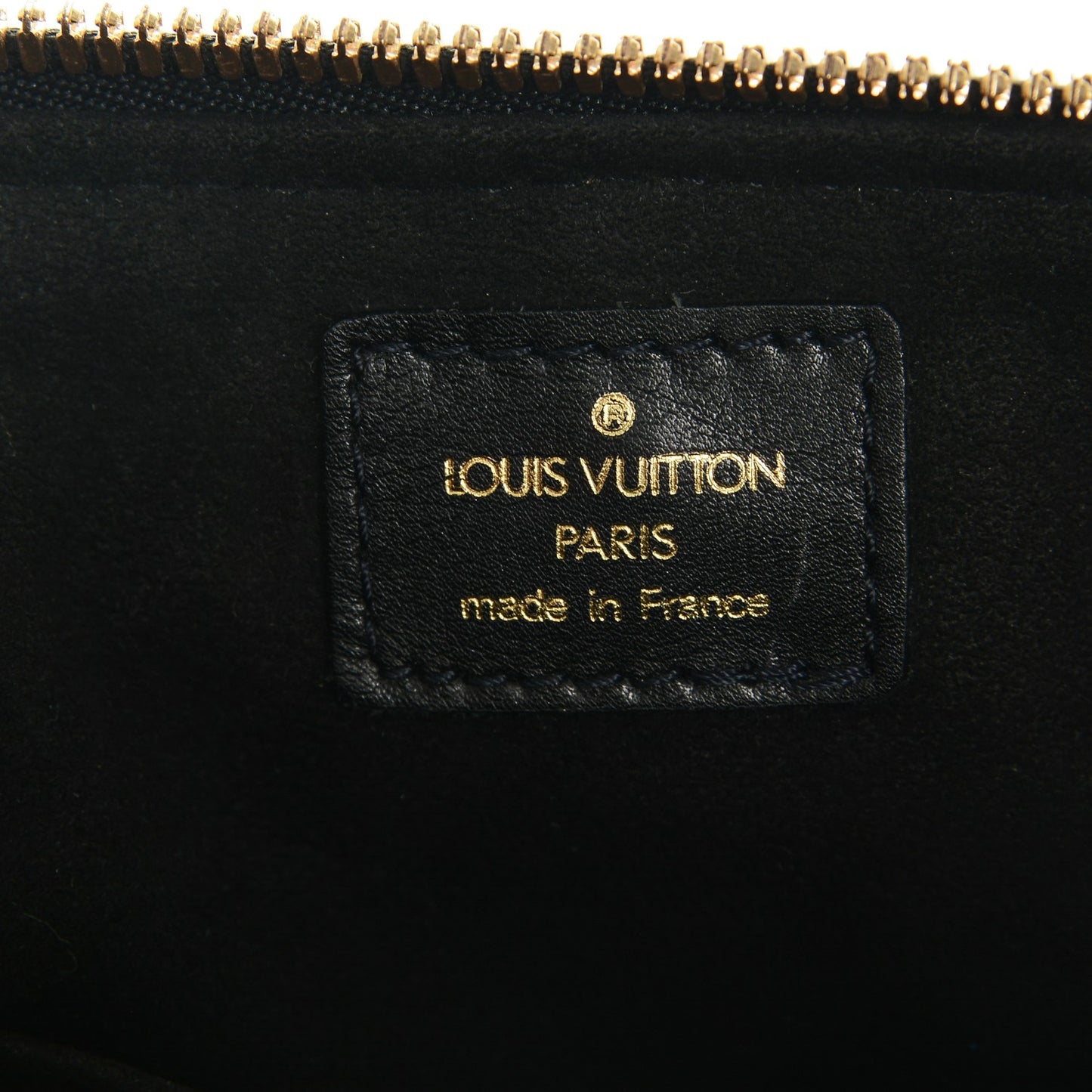 Calfskin Patent Embossed Monogram Stephen Ivory
