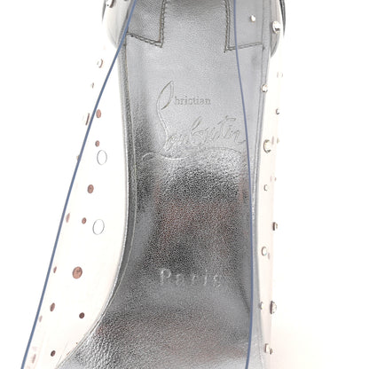 Christian Louboutin PVC Jelly Strass Nappa Laminata 80 Pumps 36.5 Crystal Silver 7 of 9