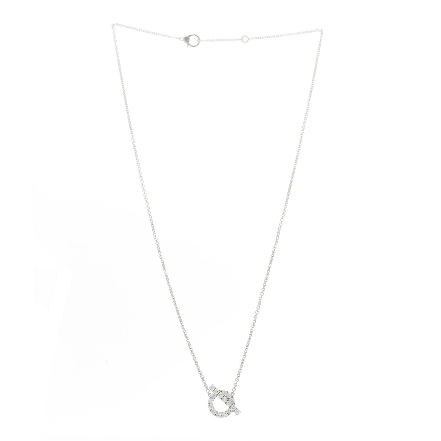 18K White Gold Diamond Finesse Pendant Necklace