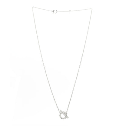 Hermes 18K White Gold Diamond Finesse Pendant Necklace 3 of 5