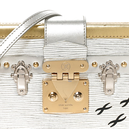 Louis Vuitton Metallic Epi Petite Malle Silver 7 of 9