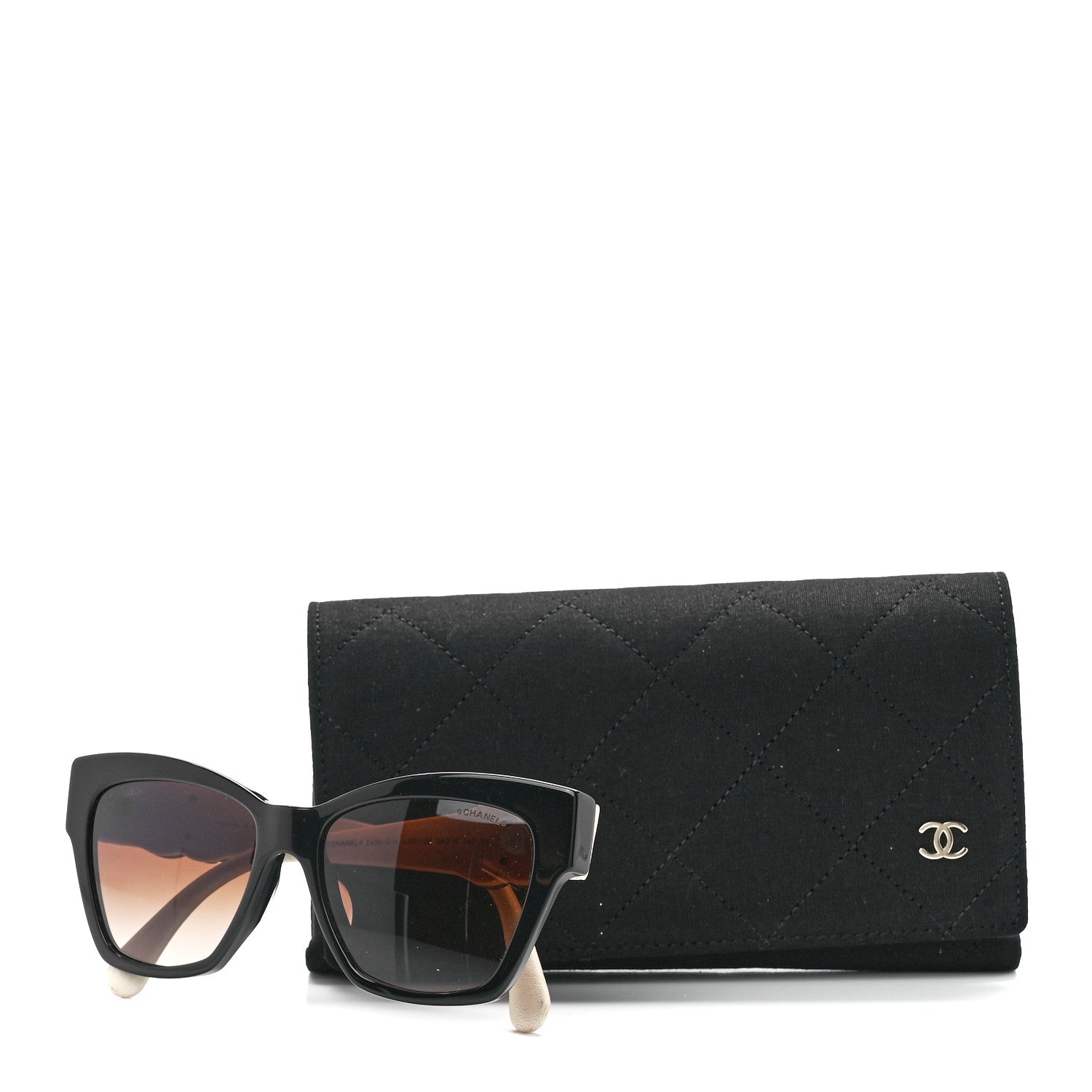 Chanel Acetate Square Cat Eye CC Sunglasses 5456 White 8 of 8