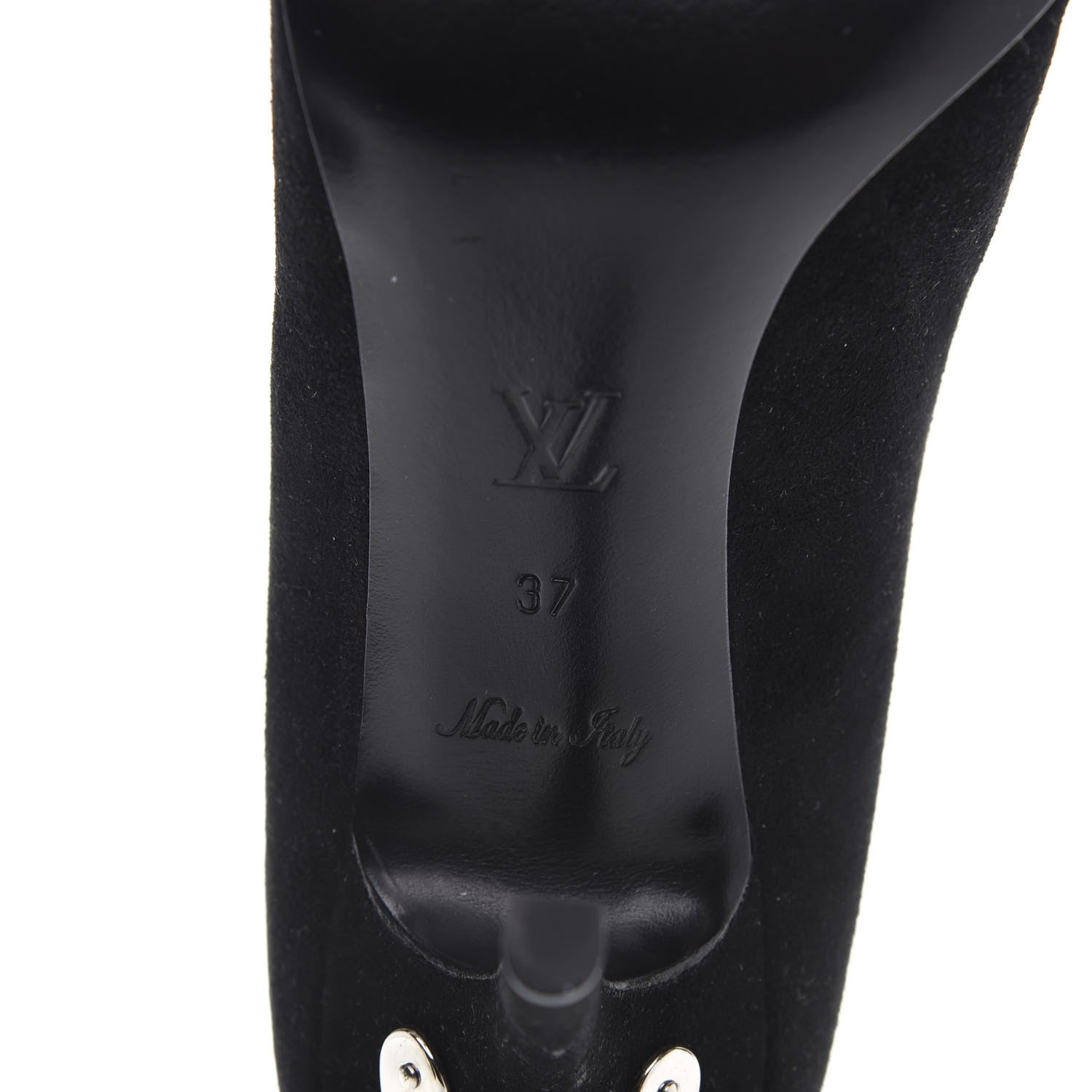 Louis Vuitton Suede Diana Pumps 37 Black 8 of 9