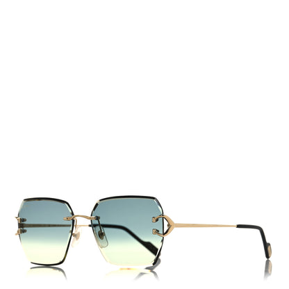 Cartier Metal C Decor Motif Sunglasses CT0466S Green 2 of 8