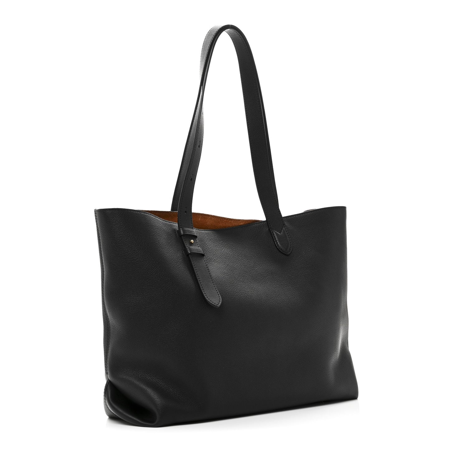 Grained Calfskin Low Key Cabas MM Black