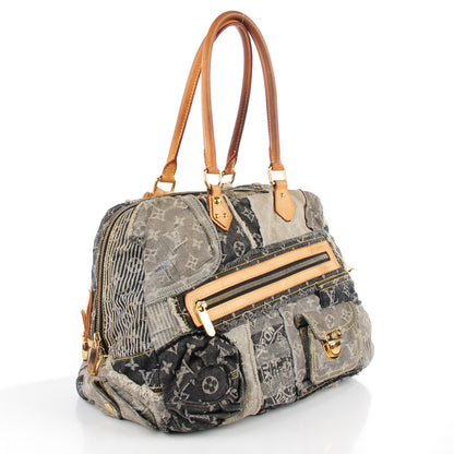 Louis Vuitton Denim Patchwork Bowly Black 3 of 7