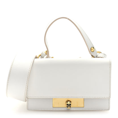 Alexander McQueen Calfskin Mini Skull Lock Shoulder Bag Deep Ivory 1 of 9
