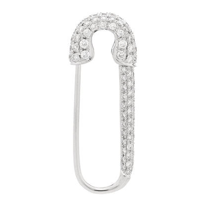Anita Ko 18K White Gold Diamond Safety Pin Earring 1 of 3
