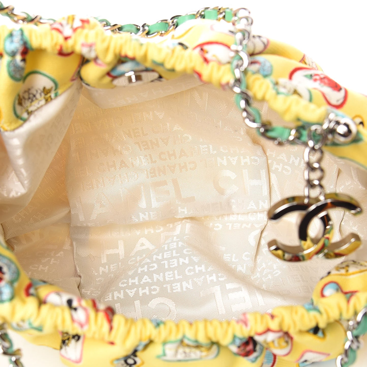 Canvas Coco Hearts Shoulder Bag Yellow