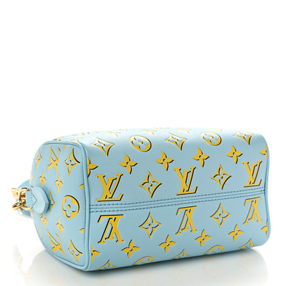 Louis Vuitton Empreinte Monogram Speedy Bandouliere 20 Baby Blue 4 of 8