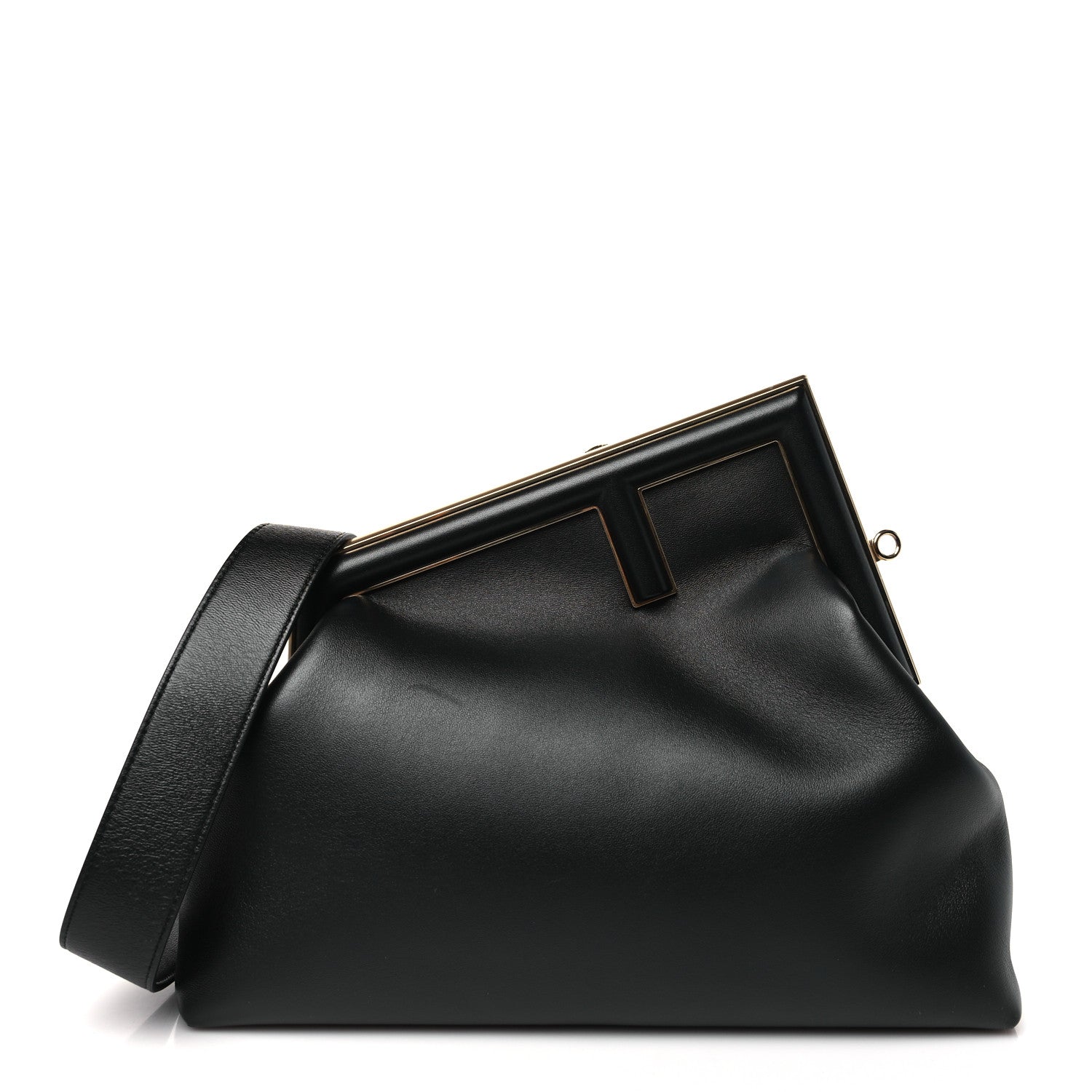 Fendi Shiny Nappa Medium Fendi First Black 1 of 10