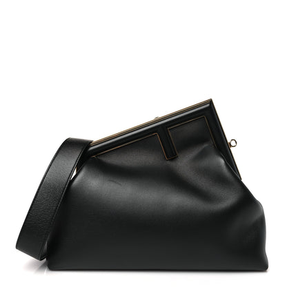 Fendi Shiny Nappa Medium Fendi First Black 1 of 10