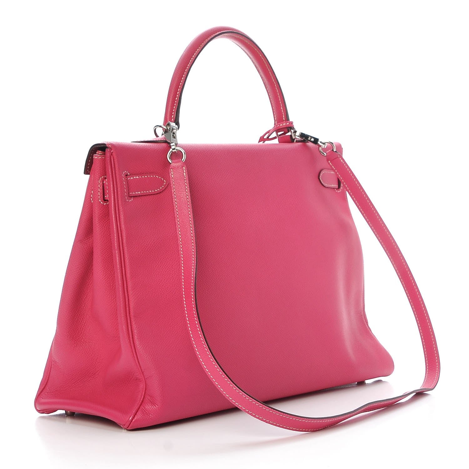 Hermes Epsom Candy Kelly Retourne 35 Rose Tyrien Rubis 3 of 38