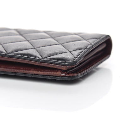 Chanel Lambskin Quilted Yen Wallet Black 13 of 13