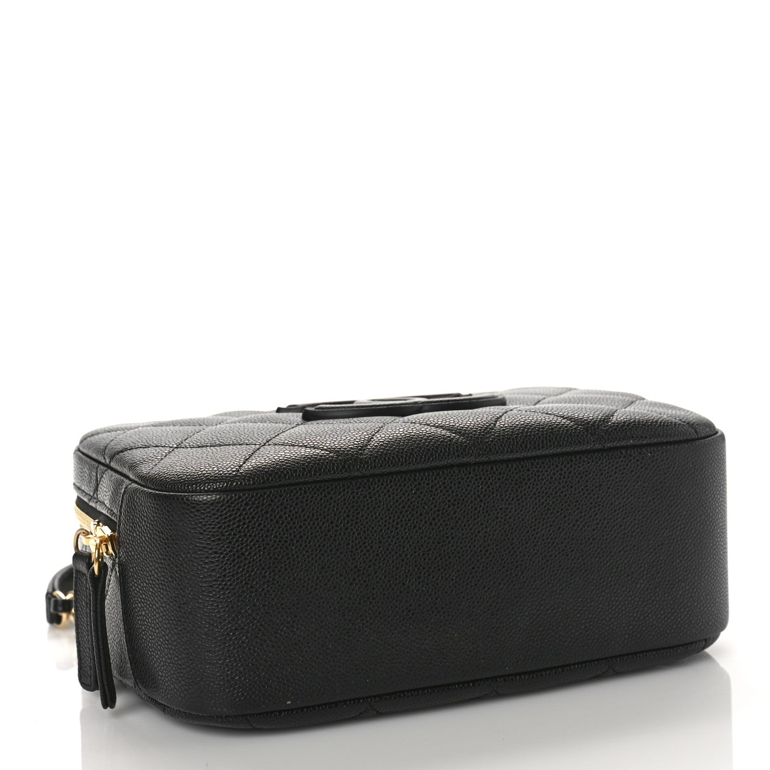 Chanel Caviar Quilted CC Top Handle Vanity Case Black 4 of 9