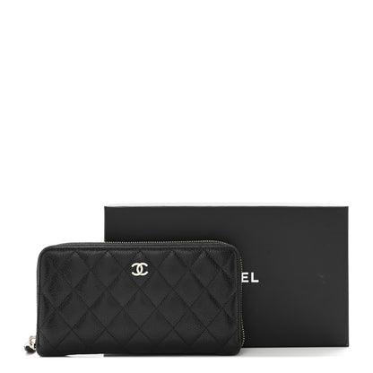 Chanel Caviar Quilted Large Gusset Zip Around Wallet Black 15 of 15