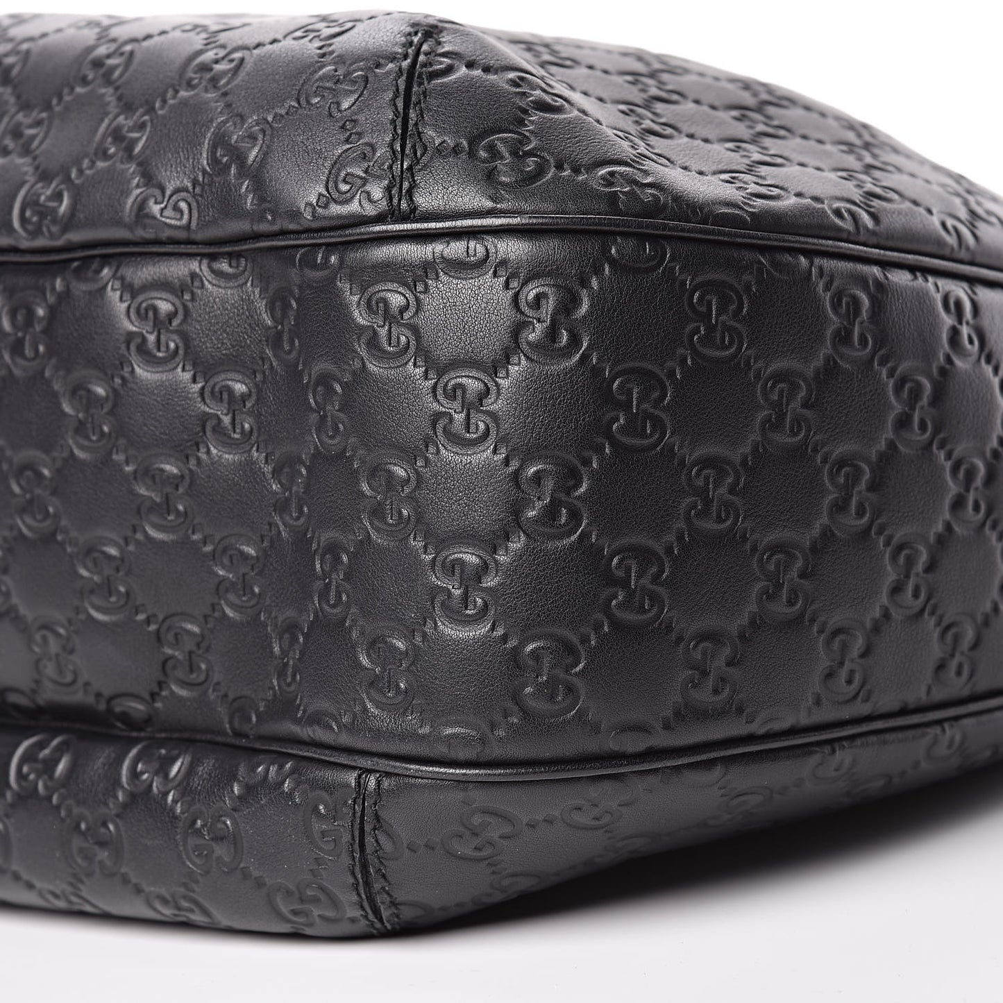 Guccissima Large New Ladies Web Hobo Black