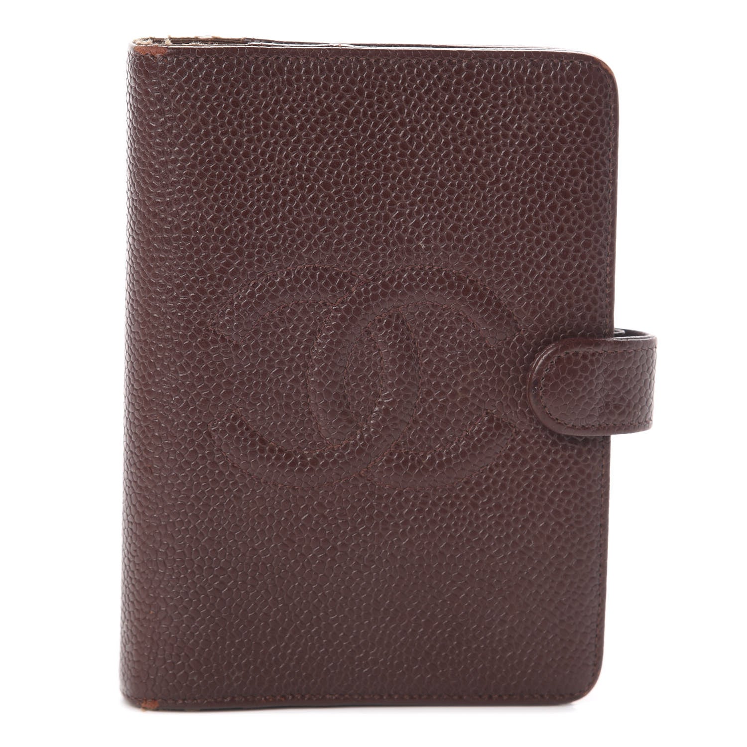 Chanel Caviar CC Small Ring Agenda Planner Brown 1 of 6
