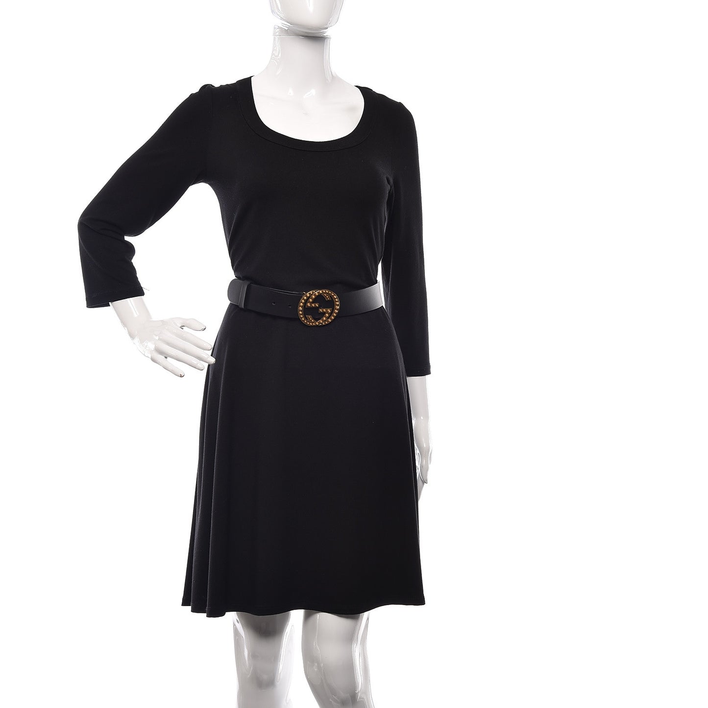 Calfskin Studded Interlocking G Belt 80 32 Black