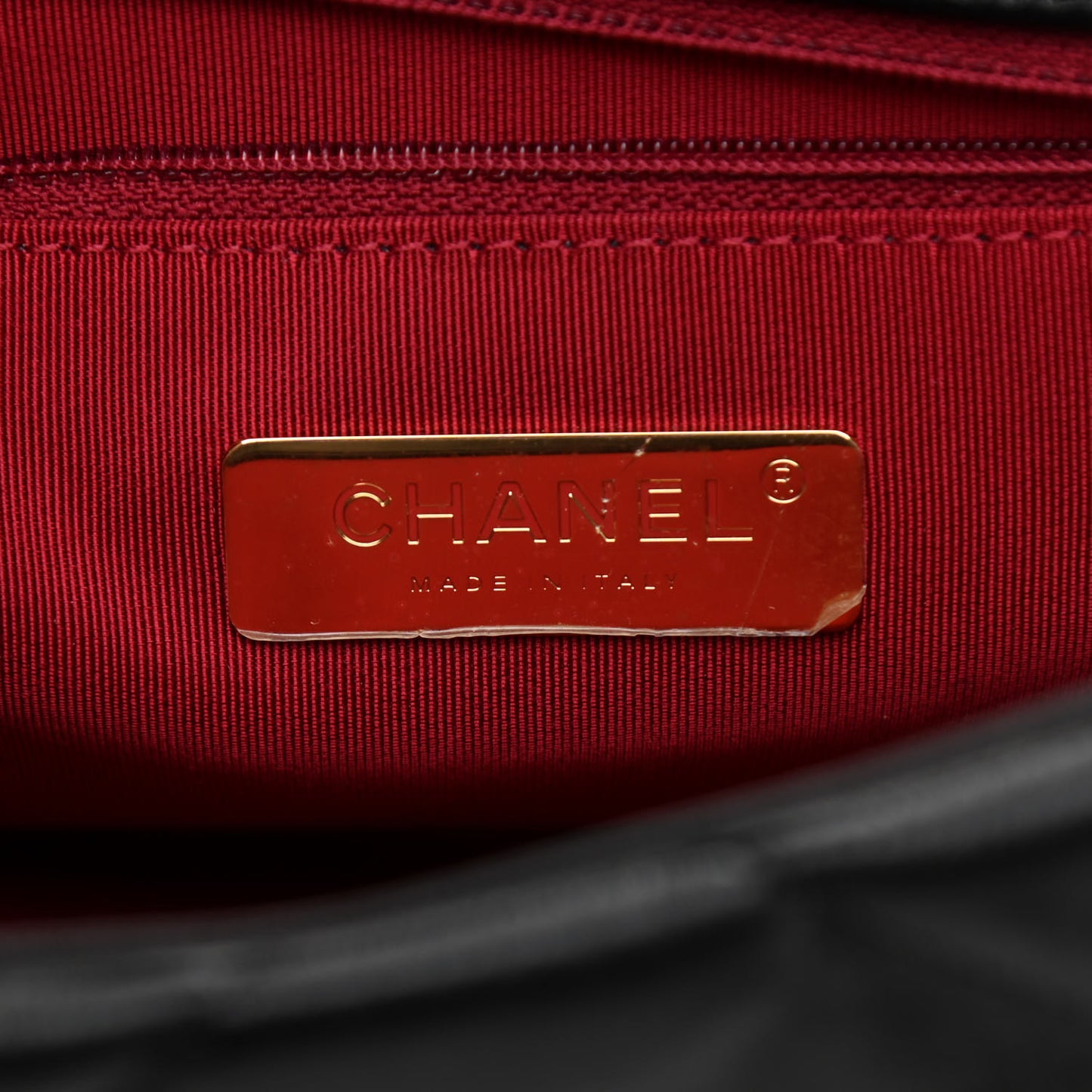 Goatskin Quilted Medium Chanel 19 Flap Black
