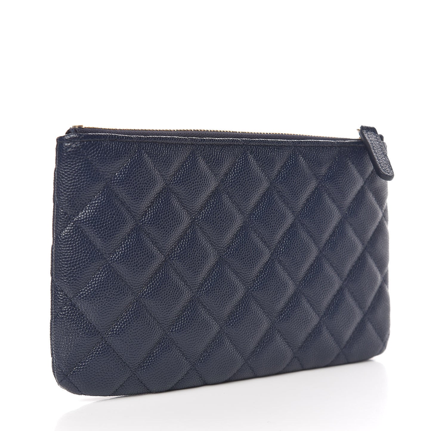 Caviar Quilted Cosmetic Case Navy