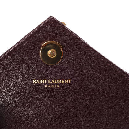 Saint Laurent Sheepskin Matelasse Monogram Mini College Bag Amaranto 7 of 9