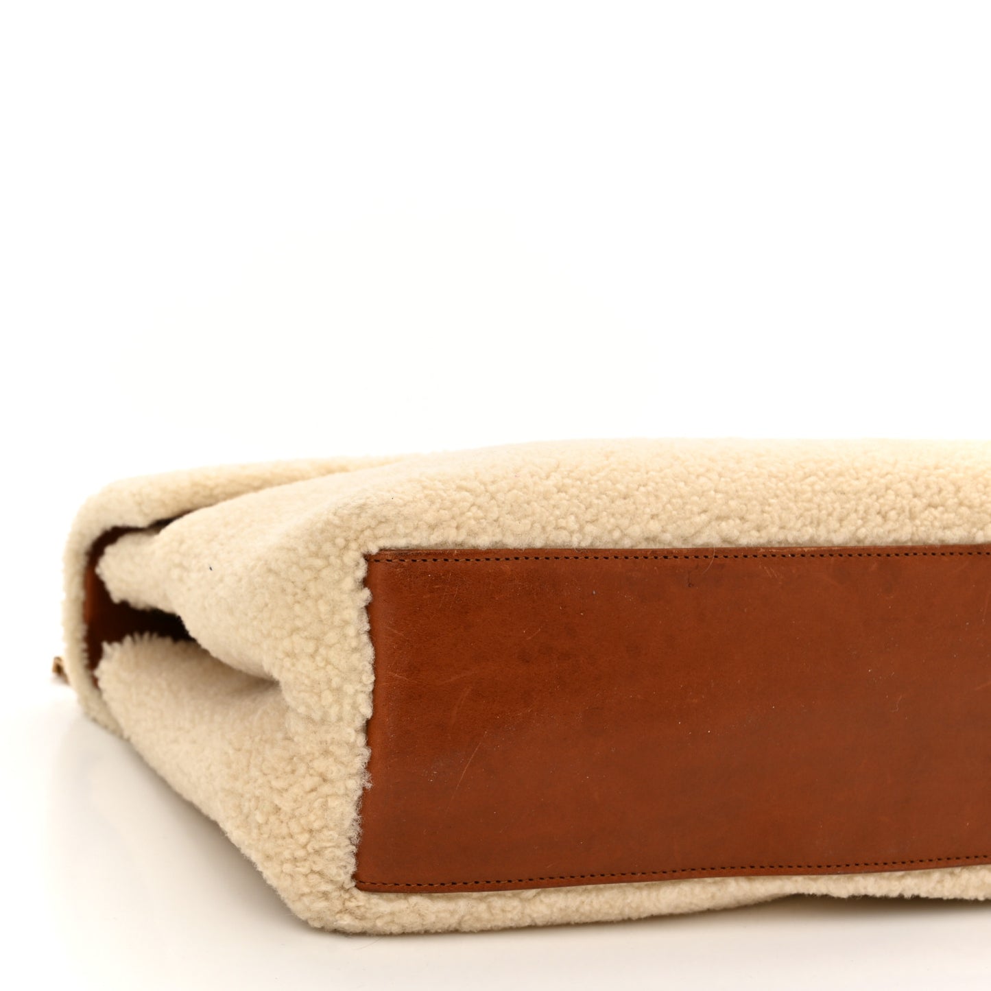 Shearling Medium Loulou Shoulder Bag Natural