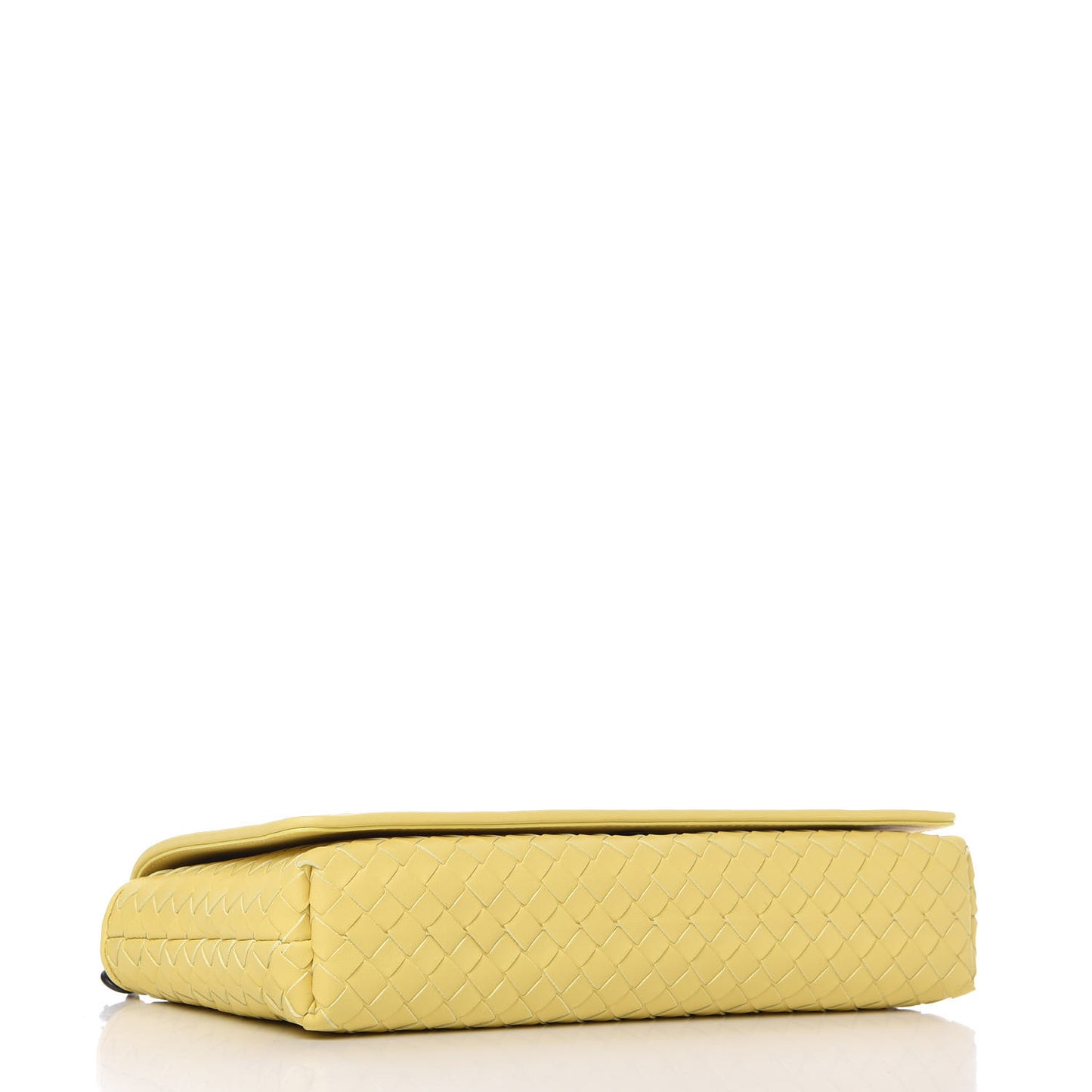 Nappa Intrecciato Dahlia Clutch Crossbody Moutarde