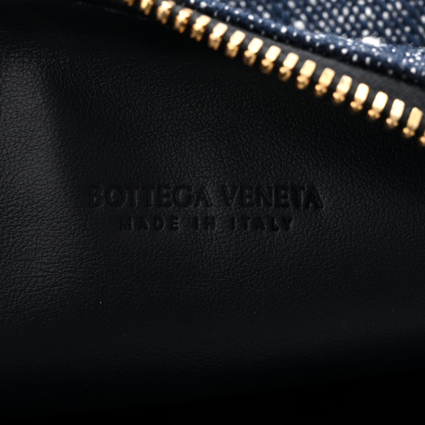 Denim Boucle Wallace Shoulder Bag Navy White Space