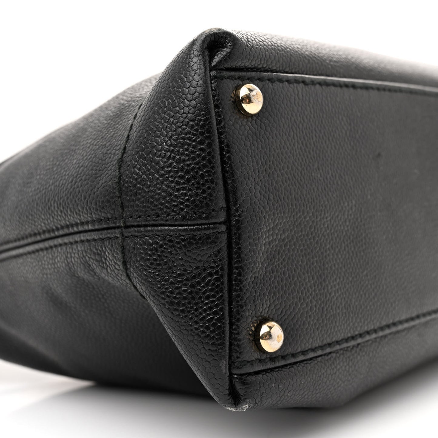 Caviar CC Wood Chain Hobo Black