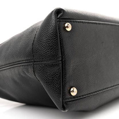 Chanel Caviar CC Wood Chain Hobo Black 9 of 15
