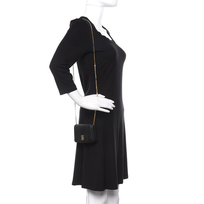 Burberry Lambskin Quilted Micro Lola Bag Black 2 of 10
