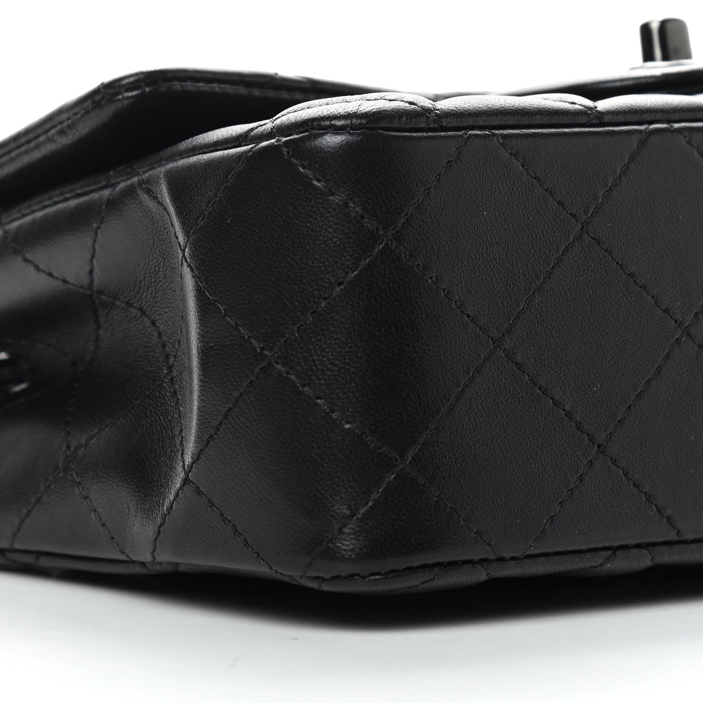 Lambskin Quilted Mini Rectangular Flap So Black