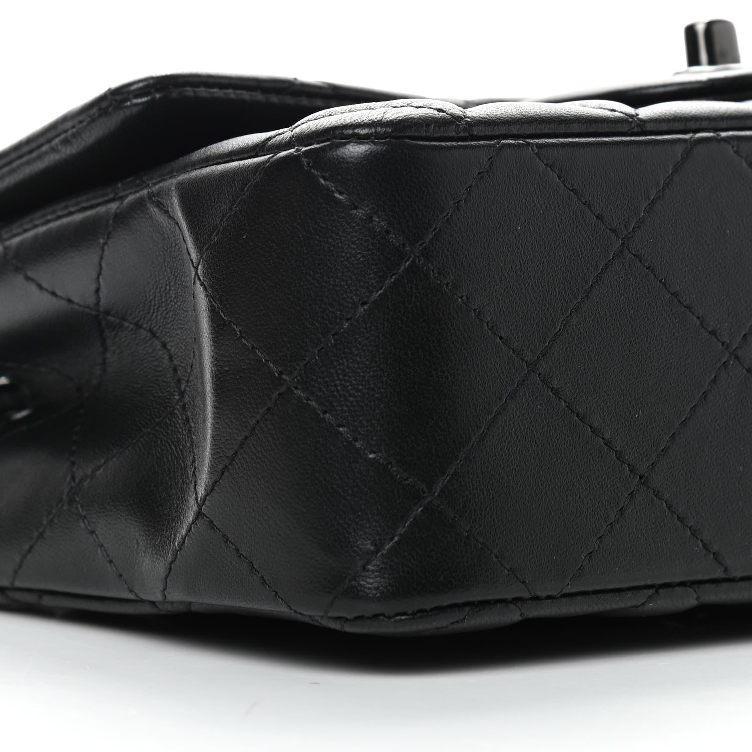 Chanel Lambskin Quilted Mini Rectangular Flap So Black 8 of 9